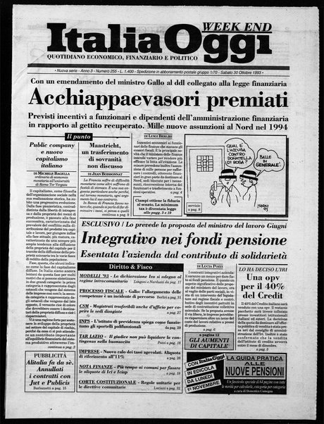 Italia oggi : quotidiano di economia finanza e politica